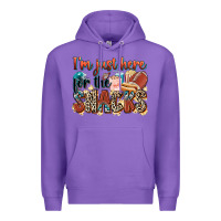 Purple i'm just here for the snacks american football Premium Hoodie - Zillion Design Studio