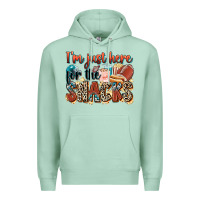 Seafoam i'm just here for the snacks american football Premium Hoodie - Zillion Design Studio
