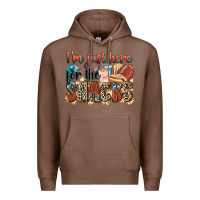 Chestnut i'm just here for the snacks american football Premium Hoodie - Zillion Design Studio