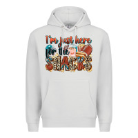 Dove Grey i'm just here for the snacks american football Premium Hoodie - Zillion Design Studio
