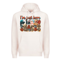 Pale Pink i'm just here for the snacks american football Premium Hoodie - Zillion Design Studio