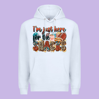 I'm Just Here For The Snacks American Football Premium Hoodie Designed By Zillion Design Studio