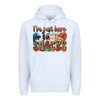 White i'm just here for the snacks american football Premium Hoodie - Zillion Design Studio