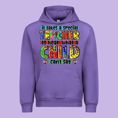 It Takes A Special Teacher To Hear What A Child Cant Say Tbw Urban Hoodie Designed By Texasbilliewilder