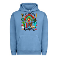 Pigment Pebble Blue it s a good day tiny humans Urban Hoodie - texasbilliewilder