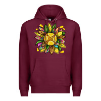 Burgundy lemon sunflower Premium Hoodie - texasbilliewilder