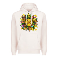 Pale Pink lemon sunflower Premium Hoodie - texasbilliewilder