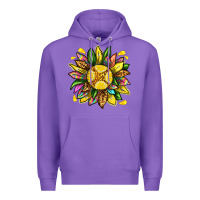 Purple lemon sunflower Premium Hoodie - texasbilliewilder