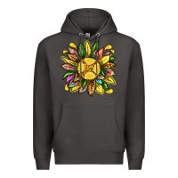 Smoke lemon sunflower Premium Hoodie - texasbilliewilder