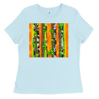 Baby Blue st patricks shamrock with cowhide Ladies Tee - Artiststas