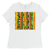 White st patricks shamrock with cowhide Ladies Tee - Artiststas