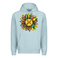 Blue Mist lemon sunflower Premium Hoodie - texasbilliewilder
