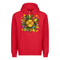 Red lemon sunflower Premium Hoodie - texasbilliewilder
