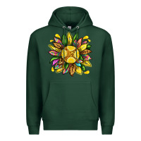 Sports Green lemon sunflower Premium Hoodie - texasbilliewilder