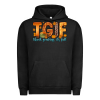 Pigment Black tgif thank goodness it s fall Urban Hoodie - Zillion Design Studio