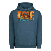 Pigment Midnight Navy tgif thank goodness it s fall Urban Hoodie - Zillion Design Studio