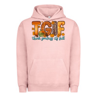 Pigment Salmon tgif thank goodness it s fall Urban Hoodie - Zillion Design Studio