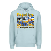 Blue Mist i'm just here for the snacks #volleyball brother Premium Hoodie - Zillion Design Studio