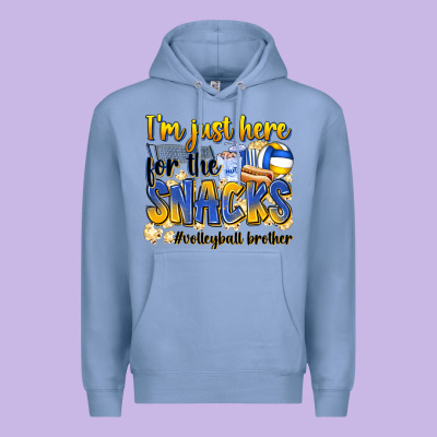 I'm Just Here For The Snacks #volleyball Brother Premium Hoodie Designed By Zillion Design Studio