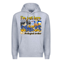 Heather Grey i'm just here for the snacks #volleyball brother Premium Hoodie - Zillion Design Studio