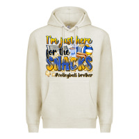 Oatmeal Heather i'm just here for the snacks #volleyball brother Premium Hoodie - Zillion Design Studio