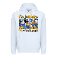 White i'm just here for the snacks #volleyball brother Premium Hoodie - Zillion Design Studio