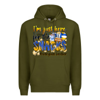 Army Green i'm just here for the snacks #volleyball brother Premium Hoodie - Zillion Design Studio