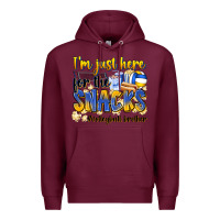 Burgundy i'm just here for the snacks #volleyball brother Premium Hoodie - Zillion Design Studio