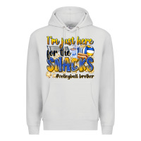 Dove Grey i'm just here for the snacks #volleyball brother Premium Hoodie - Zillion Design Studio