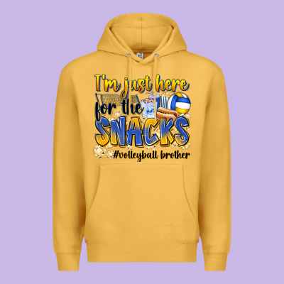 I'm Just Here For The Snacks #volleyball Brother Premium Hoodie Designed By Zillion Design Studio