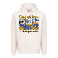 Pale Pink i'm just here for the snacks #volleyball brother Premium Hoodie - Zillion Design Studio