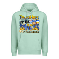 Seafoam i'm just here for the snacks #volleyball brother Premium Hoodie - Zillion Design Studio