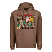 Chestnut i'm just here for the snacks #softball sister Premium Hoodie - Zillion Design Studio