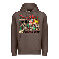 Coffee i'm just here for the snacks #softball sister Premium Hoodie - Zillion Design Studio