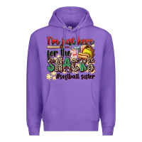 Purple i'm just here for the snacks #softball sister Premium Hoodie - Zillion Design Studio