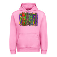 Fuchsia Pink mardi gras brushstroke Urban Hoodie - RanaPortraitStore