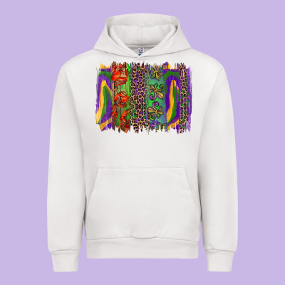 Mardi Gras Brushstroke Urban Hoodie Designed By Ranaportraitstore