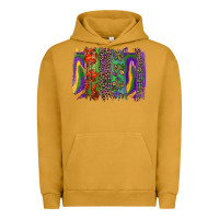 Pigment Peanut Butter mardi gras brushstroke Urban Hoodie - RanaPortraitStore