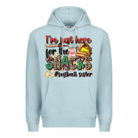 Blue Mist i'm just here for the snacks #softball sister Premium Hoodie - Zillion Design Studio
