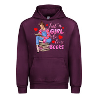 Mauve Wine just a girl who loves books Urban Hoodie - texasbilliewilder