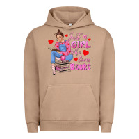 Pigment Burro just a girl who loves books Urban Hoodie - texasbilliewilder