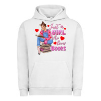 Pigment Lunar Rock just a girl who loves books Urban Hoodie - texasbilliewilder