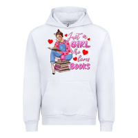 White just a girl who loves books Urban Hoodie - texasbilliewilder