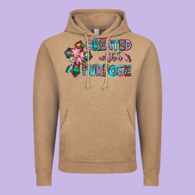 Created With A Purpose Vintage Hoodie Designed By Adodesignshop