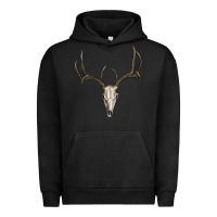 Pigment Black deer skull Urban Hoodie - RanaPortraitStore