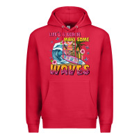 Cardinal lifes a beach make some waves Premium Hoodie - texasbilliewilder