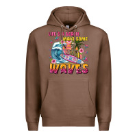 Chestnut lifes a beach make some waves Premium Hoodie - texasbilliewilder