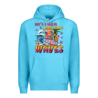 Ocean Blue lifes a beach make some waves Premium Hoodie - texasbilliewilder