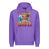 Purple lifes a beach make some waves Premium Hoodie - texasbilliewilder