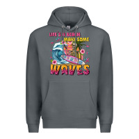 Rock lifes a beach make some waves Premium Hoodie - texasbilliewilder